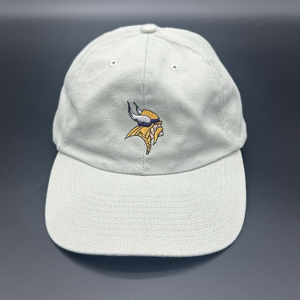Vintage Minnesota Vikings Khaki Stone Strapback Hat Cap